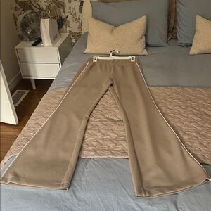 SPANX Ashwood Pique Trim Track Pants with White Stripe TALL wide leg